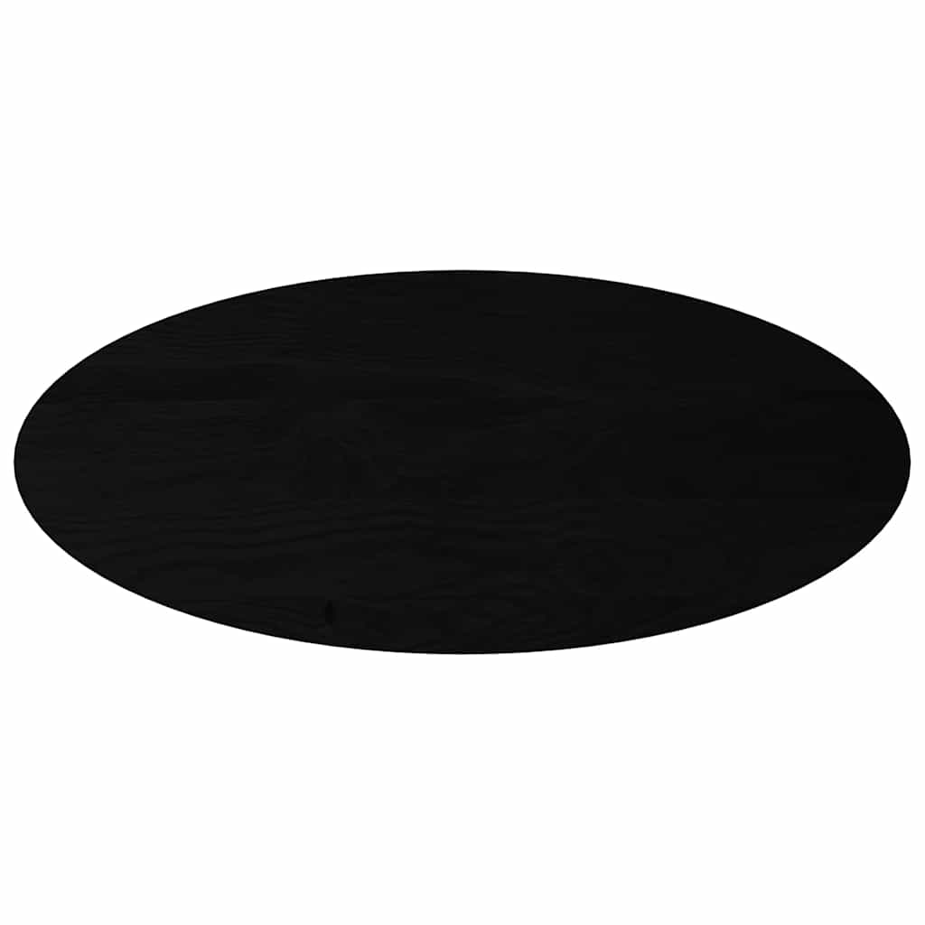 Solid Oak Oval Table Top, Dark Brown, 140x60 cm