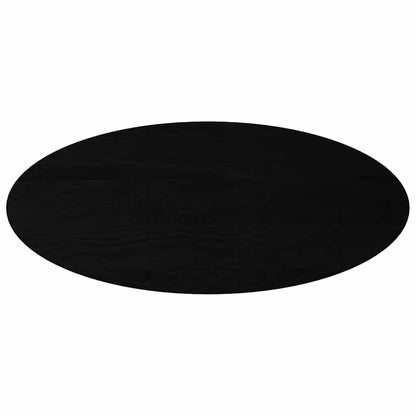 Solid Oak Oval Table Top, Dark Brown, 140x60 cm