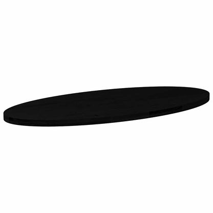 Solid Oak Oval Table Top, Dark Brown, 140x60 cm
