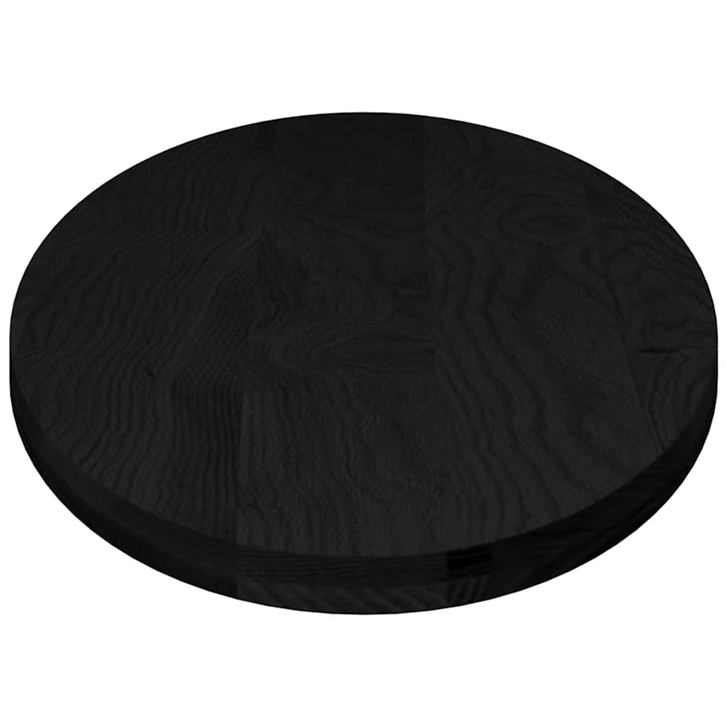 Solid Oak Oval Table Top, Dark Brown, 140x60 cm