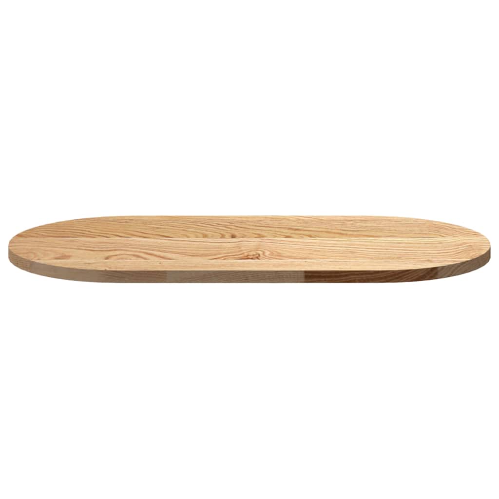 Solid Oak Oval Table Top 80x40x2 cm - Durable & Elegant Design