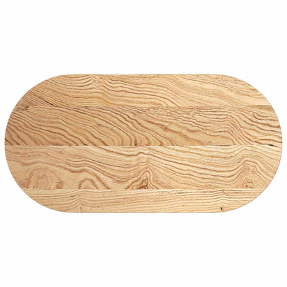 Solid Oak Oval Table Top 100x50x2 cm - Elegant & Durable