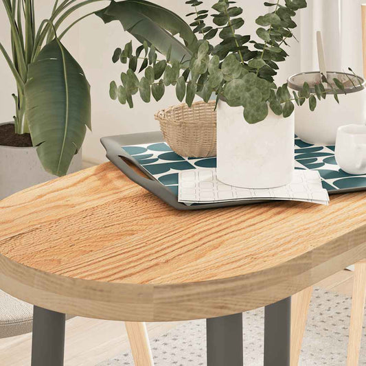 Solid Oak Oval Table Top 80x40x4 cm - Elegant and Durable