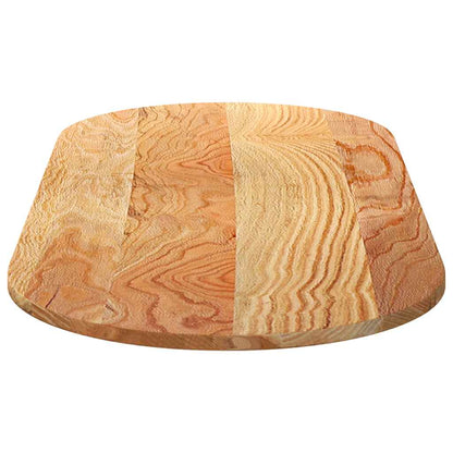 Solid Oak Oval Table Top, Light Brown, 140x60x2 cm