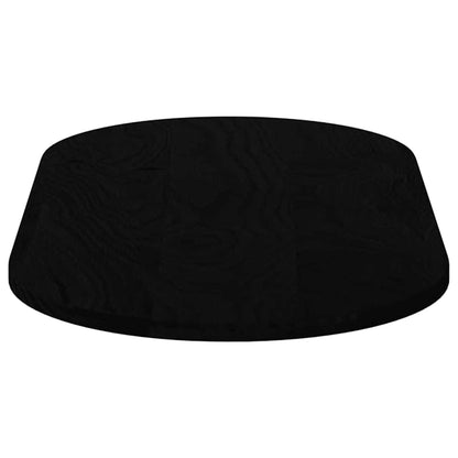 Solid Oak Oval Table Top, Dark Brown, 100x50x2 cm