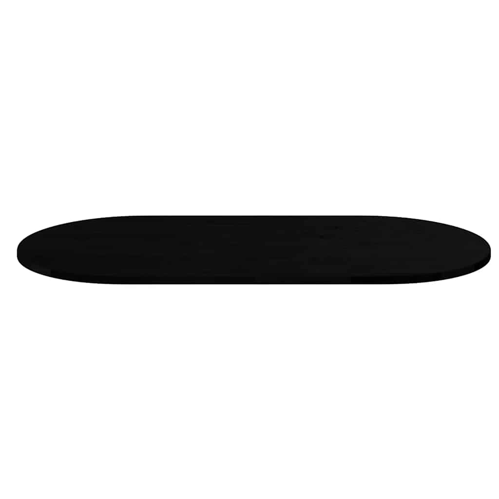 Solid Oak Oval Table Top, Dark Brown, 120x60x2 cm