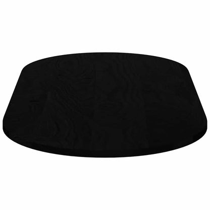 Solid Oak Oval Table Top, Dark Brown, 120x60x2 cm