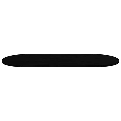 Solid Oak Oval Table Top Dark Brown 140x60 cm