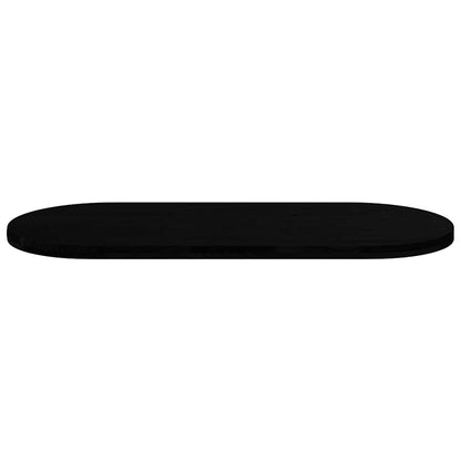 Solid Oak Oval Table Top 140x60 cm - Dark Brown Finish