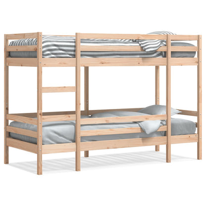 Solid Pine Bunk Bed Frame 80x200 cm - No Mattress Included