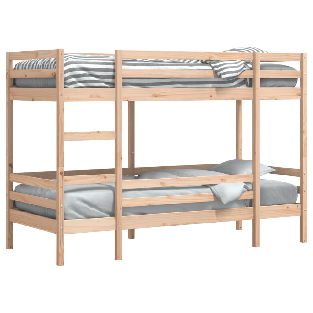 Solid Pine Bunk Bed Frame 80x200 cm - No Mattress Included