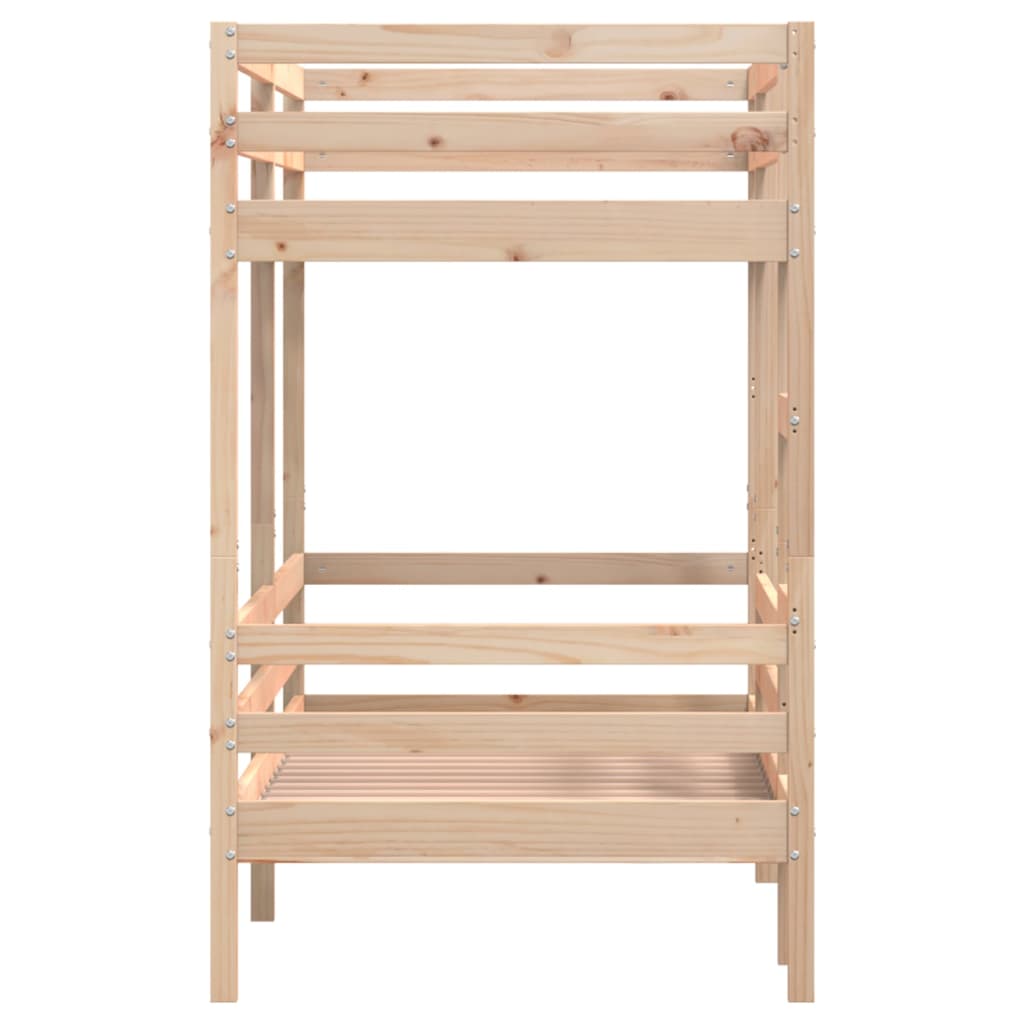 Solid Pine Bunk Bed Frame 80x200 cm - No Mattress Included