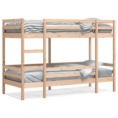 Solid Pine Wood Bunk Bed Frame 75x190 cm - No Mattress Included