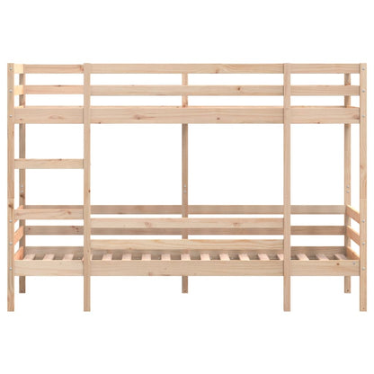 Solid Pine Wood Bunk Bed Frame 75x190 cm - No Mattress Included