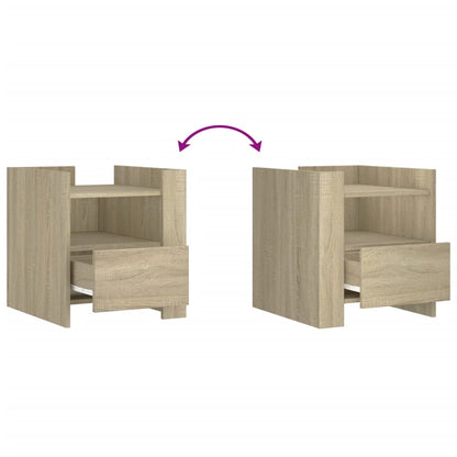 Sonoma Oak Bedside Cabinet 45x50x50 cm - Engineered Wood