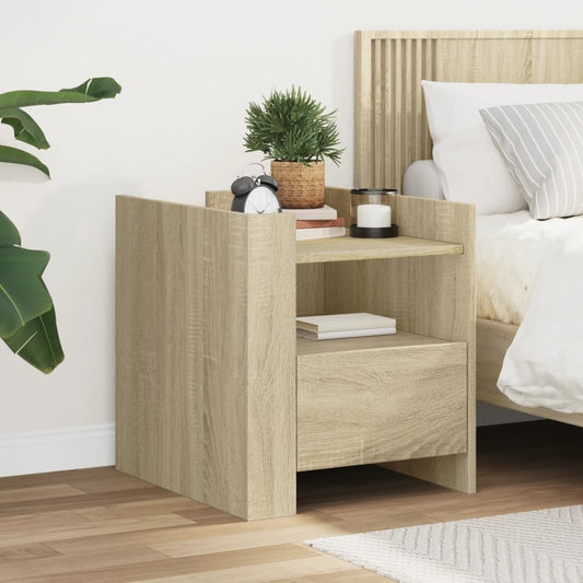 Sonoma Oak Bedside Cabinet 45x50x50 cm - Engineered Wood