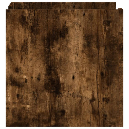 Smoked Oak Bedside Cabinet - 45x50x50 cm, Engineered Wood