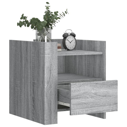 Grey Sonoma Bedside Cabinet, 45x50x50cm, Engineered Wood