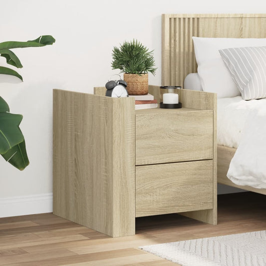 Sonoma Oak Bedside Cabinet 45x50x50 cm - Engineered Wood