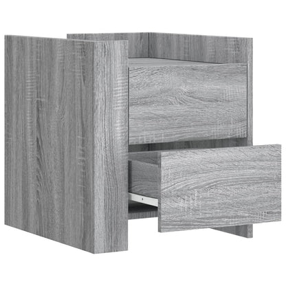 Grey Sonoma Bedside Cabinet 45x50x50cm - Engineered Wood
