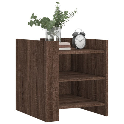 Brown Oak Bedside Cabinet 45x50x50 cm - Engineered Wood