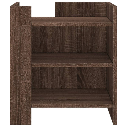 Brown Oak Bedside Cabinet 45x50x50 cm - Engineered Wood