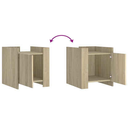 Sonoma Oak Bedside Cabinet 45x50x50 cm - Engineered Wood