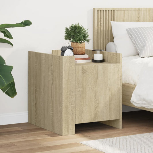Sonoma Oak Bedside Cabinet 45x50x50 cm - Engineered Wood