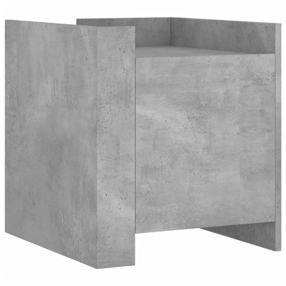 Concrete Grey Bedside Cabinet, 45x50x50 cm, Engineered Wood