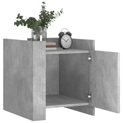 Concrete Grey Bedside Cabinet, 45x50x50 cm, Engineered Wood