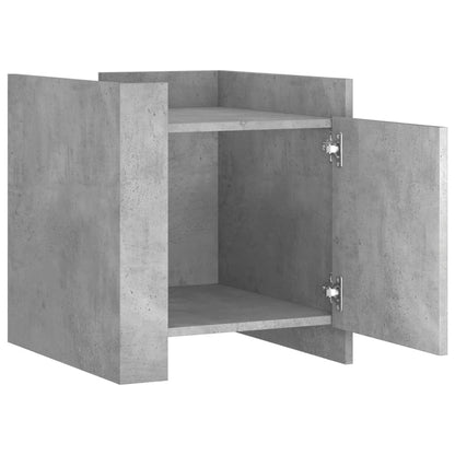 Concrete Grey Bedside Cabinet, 45x50x50 cm, Engineered Wood