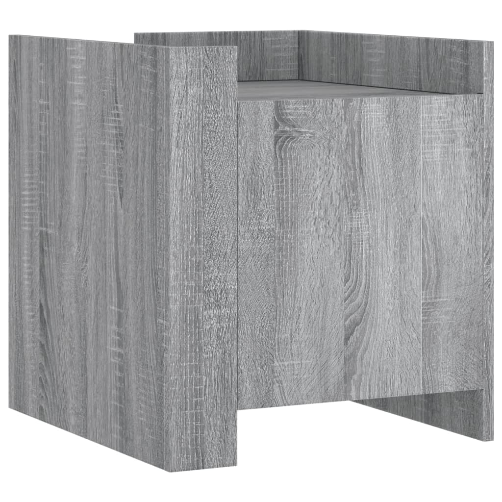 Grey Sonoma Engineered Wood Bedside Cabinet 45x50x50 cm