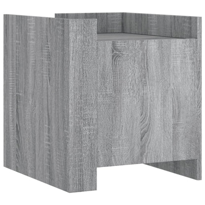 Grey Sonoma Engineered Wood Bedside Cabinet 45x50x50 cm