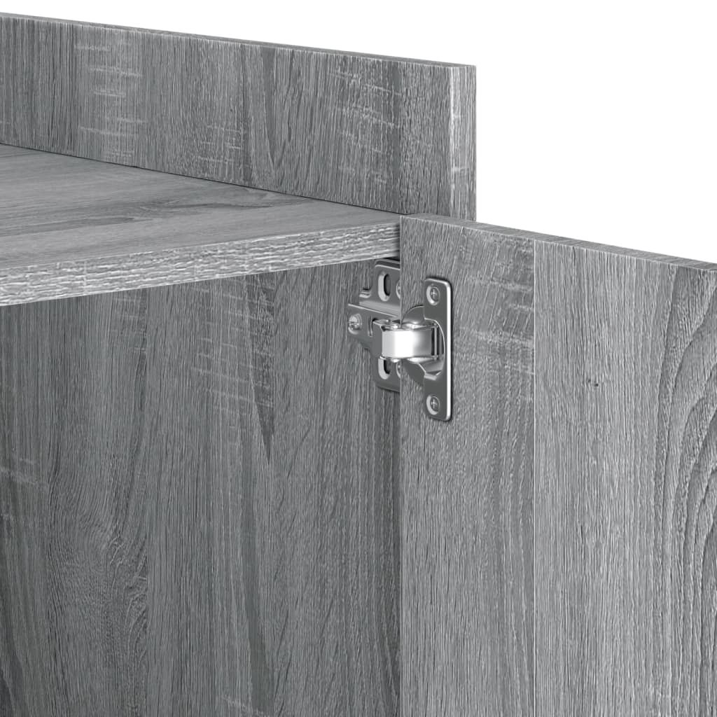 Grey Sonoma Engineered Wood Bedside Cabinet 45x50x50 cm