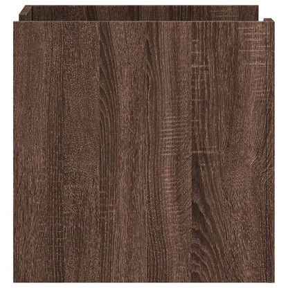 Brown Oak Bedside Cabinet 45x50x50 cm - Stylish Engineered Wood