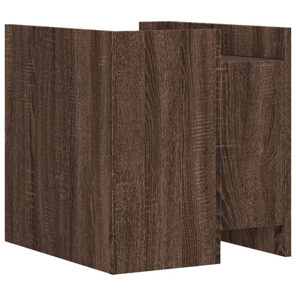 Brown Oak Bedside Cabinet 45x50x50 cm - Stylish Engineered Wood