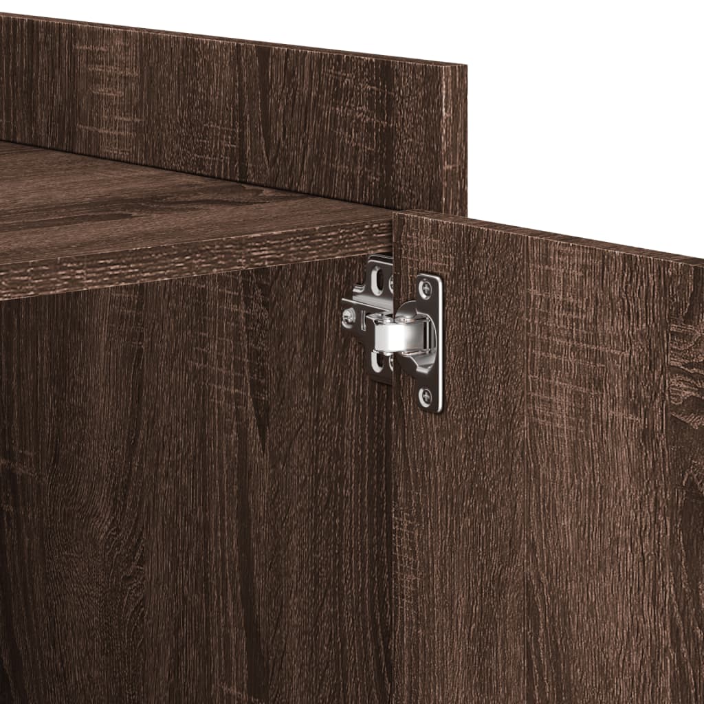 Brown Oak Bedside Cabinet 45x50x50 cm - Stylish Engineered Wood