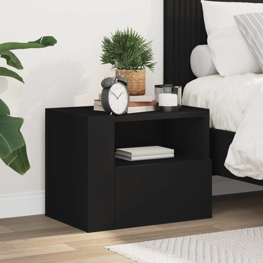 White Wall-Mounted Bedside Cabinets Set of 2 - 45x30x35 cm
