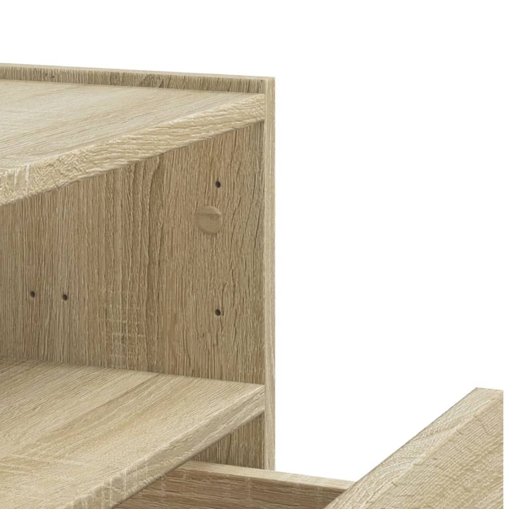 Sonoma Oak Wall-Mounted Bedside Cabinet 45x30x35 cm - Stylish Storage