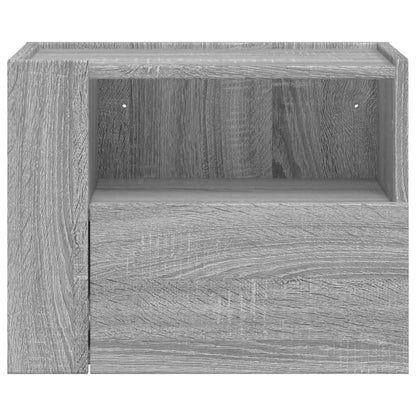 Grey Sonoma Wall-Mounted Bedside Cabinets, Set of 2 - 45x30x35 cm