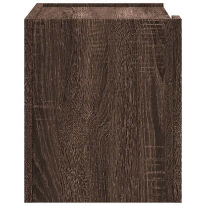 Brown Oak Wall-Mounted Bedside Cabinet 45x30x35 cm - Stylish Storage