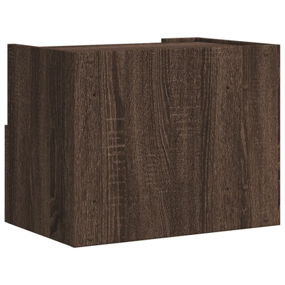 Brown Oak Wall-Mounted Bedside Cabinet 45x30x35 cm - Stylish Storage