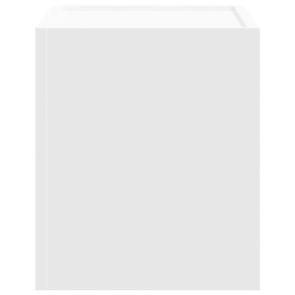 White Wall-Mounted Bedside Cabinet - Space-Saving 45x30x35 cm