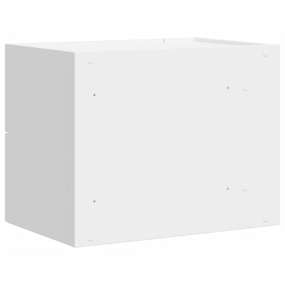 White Wall-Mounted Bedside Cabinet - Space-Saving 45x30x35 cm