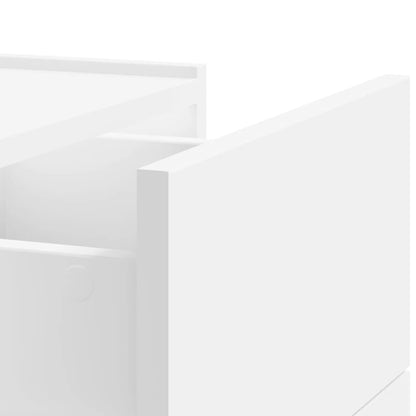 White Wall-Mounted Bedside Cabinet - Space-Saving 45x30x35 cm