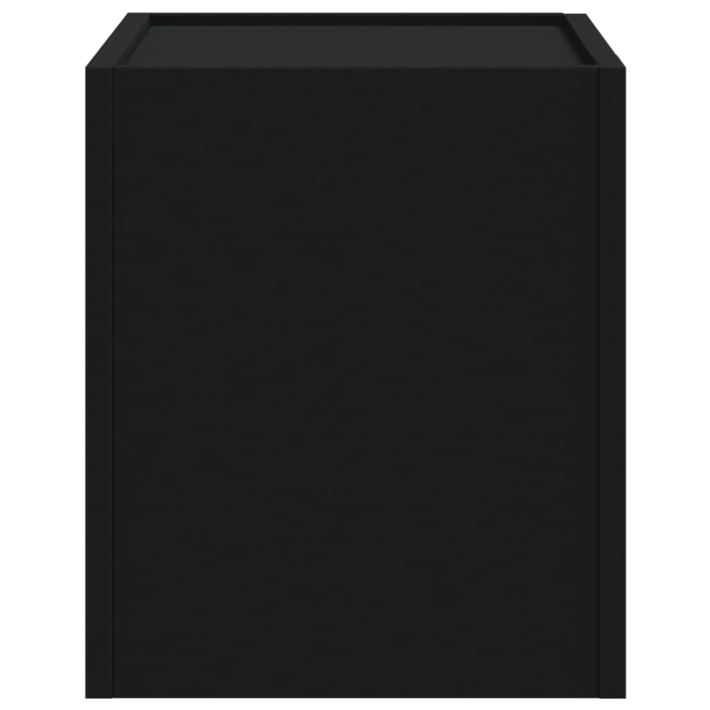 Set of 2 Black Wall-Mounted Bedside Cabinets 45x30x35 cm