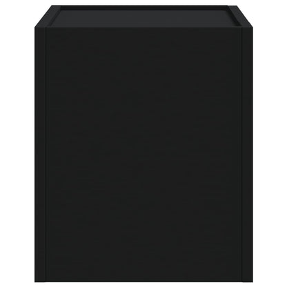 Set of 2 Black Wall-Mounted Bedside Cabinets 45x30x35 cm