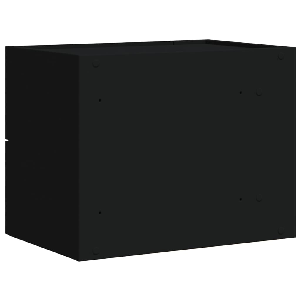 Set of 2 Black Wall-Mounted Bedside Cabinets 45x30x35 cm