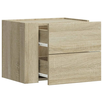 Sonoma Oak Wall-Mounted Bedside Cabinet 45x30x35 cm, Stylish Storage