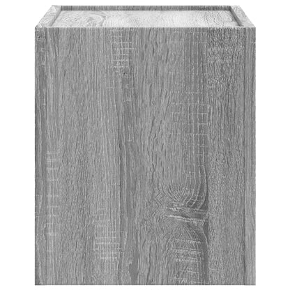 Set of 2 Grey Sonoma Wall-Mounted Bedside Cabinets, 45x30x35 cm